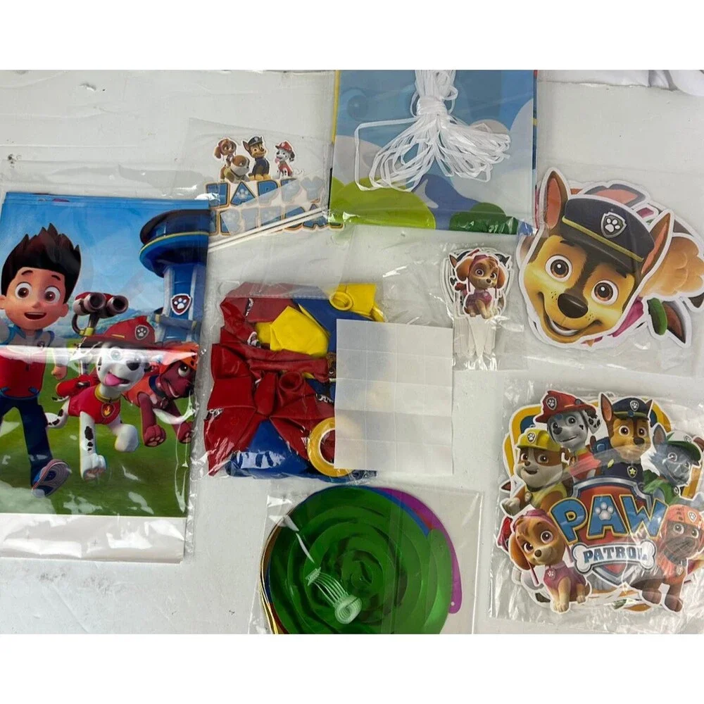 Paw Patrol Birthday Party Decoration Kit Banner Balloons Hanging Swirls Supplies